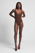 תמונת כל הלוק של CORE SCULPT PLUNGE THONG BODYSUIT